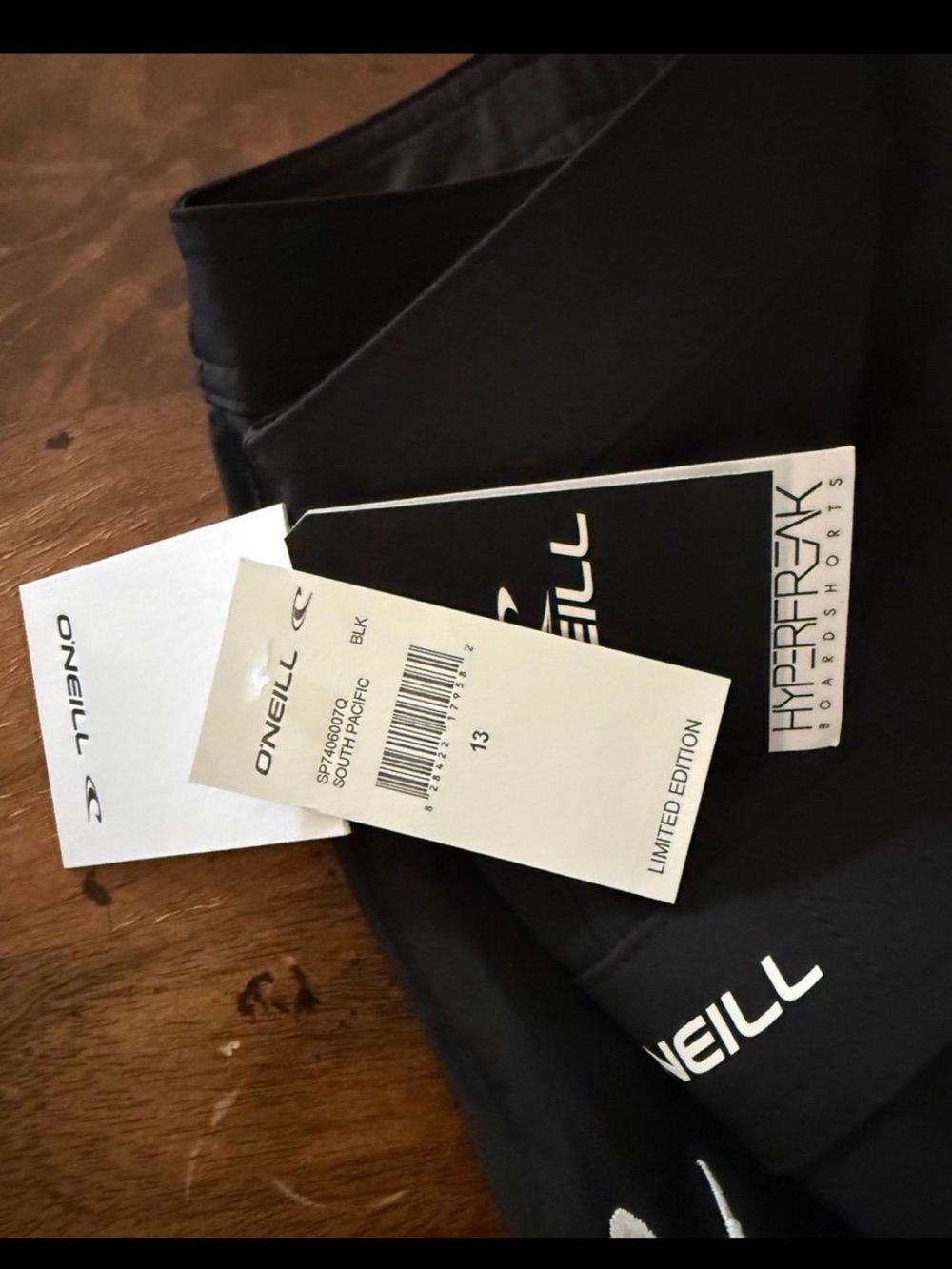 O'Neill Women's Black Cargo Boardshorts with Flap Pocket - Picture 3 of 3